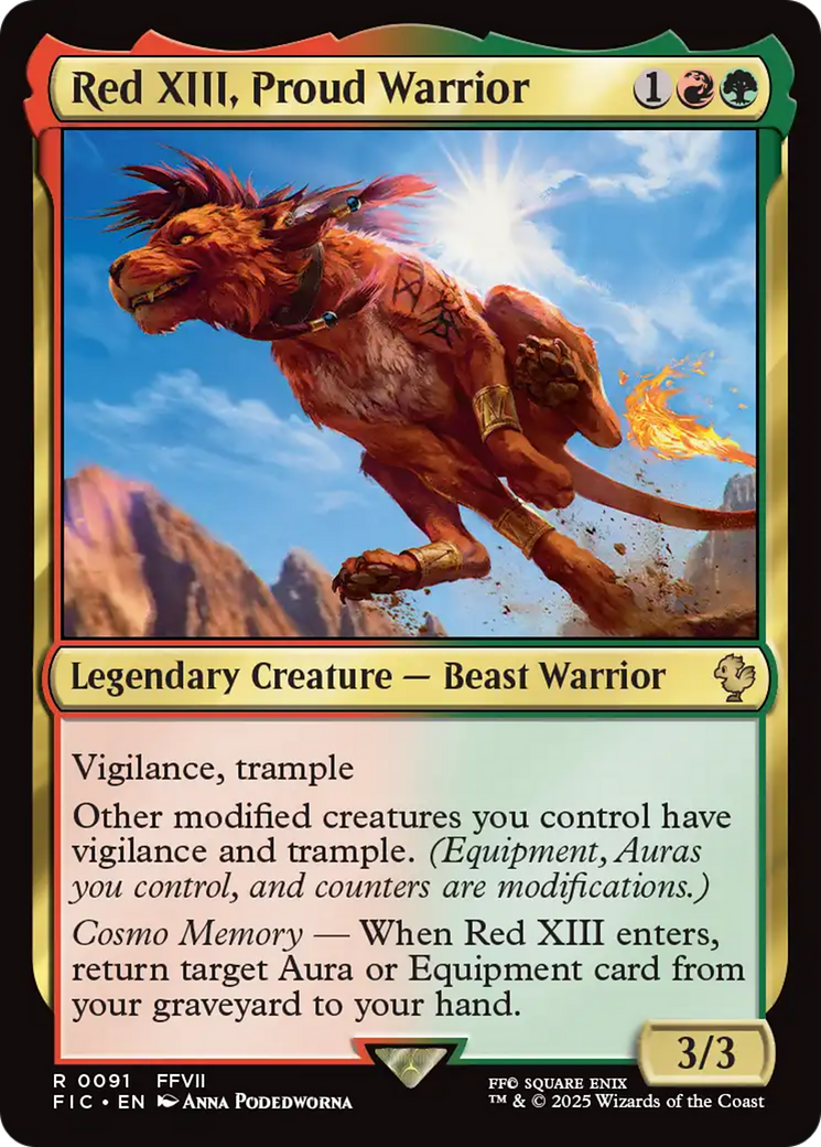 Red XIII, Proud Warrior [FINAL FANTASY Commander] | Galaxy Games LLC
