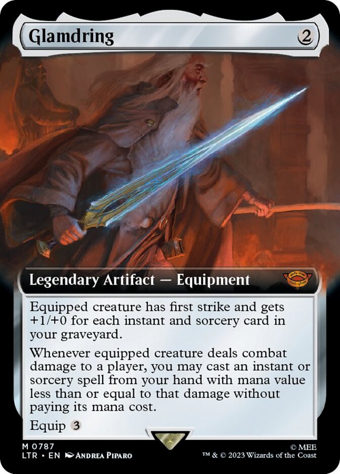 Glamdring (Extended Art) (Surge Foil) [The Lord of the Rings: Tales of Middle-Earth] | Galaxy Games LLC