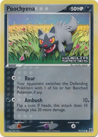 Poochyena (79/113) (Stamped) [EX: Delta Species] | Galaxy Games LLC