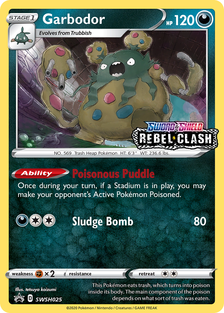 Garbodor (SWSH025) (Prerelease Promo) [Sword & Shield: Black Star Promos] | Galaxy Games LLC