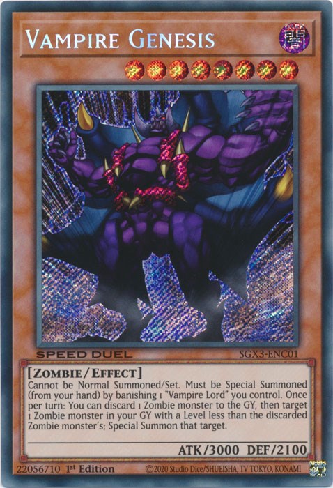 Vampire Genesis [SGX3-ENC01] Secret Rare | Galaxy Games LLC