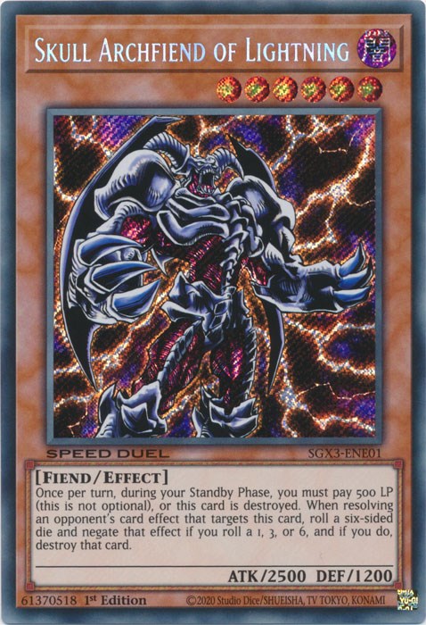 Skull Archfiend of Lightning [SGX3-ENE01] Secret Rare | Galaxy Games LLC