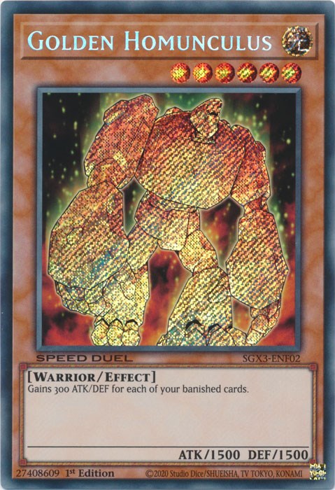 Golden Homunculus [SGX3-ENF02] Secret Rare | Galaxy Games LLC