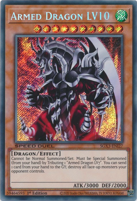 Armed Dragon LV10 [SGX3-ENI27] Secret Rare | Galaxy Games LLC