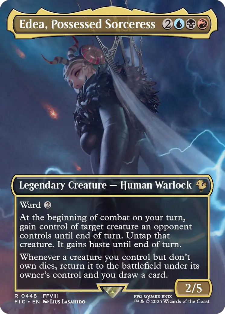 Edea, Possessed Sorceress (Borderless) [FINAL FANTASY Commander] | Galaxy Games LLC