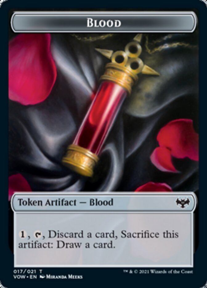 Blood // Vampire (007) Double-Sided Token [Innistrad: Crimson Vow Tokens] | Galaxy Games LLC