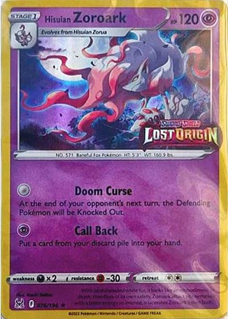 Hisuian Zoroark (076/196) (Lost Origin Stamp) [Sword & Shield: Lost Origin] | Galaxy Games LLC