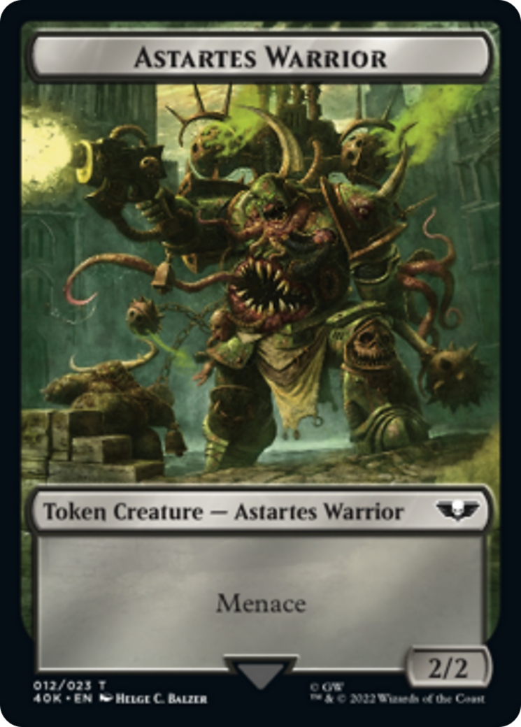 Astartes Warrior // Plaguebearer of Nurgle Double-Sided Token [Warhammer 40,000 Tokens] | Galaxy Games LLC