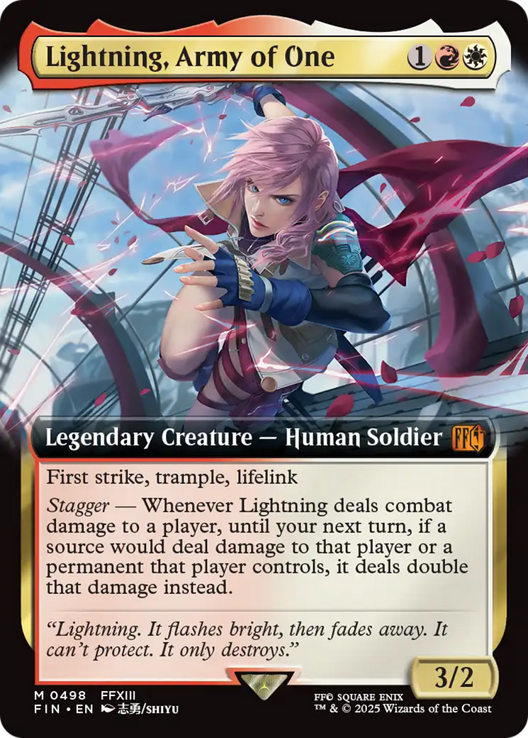 Lightning, Army of One (Extended Art) [FINAL FANTASY] | Galaxy Games LLC