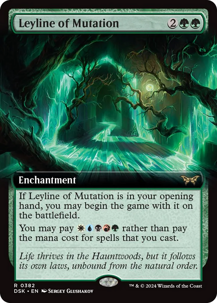 Leyline of Mutation (Extended Art) [Duskmourn: House of Horror] | Galaxy Games LLC