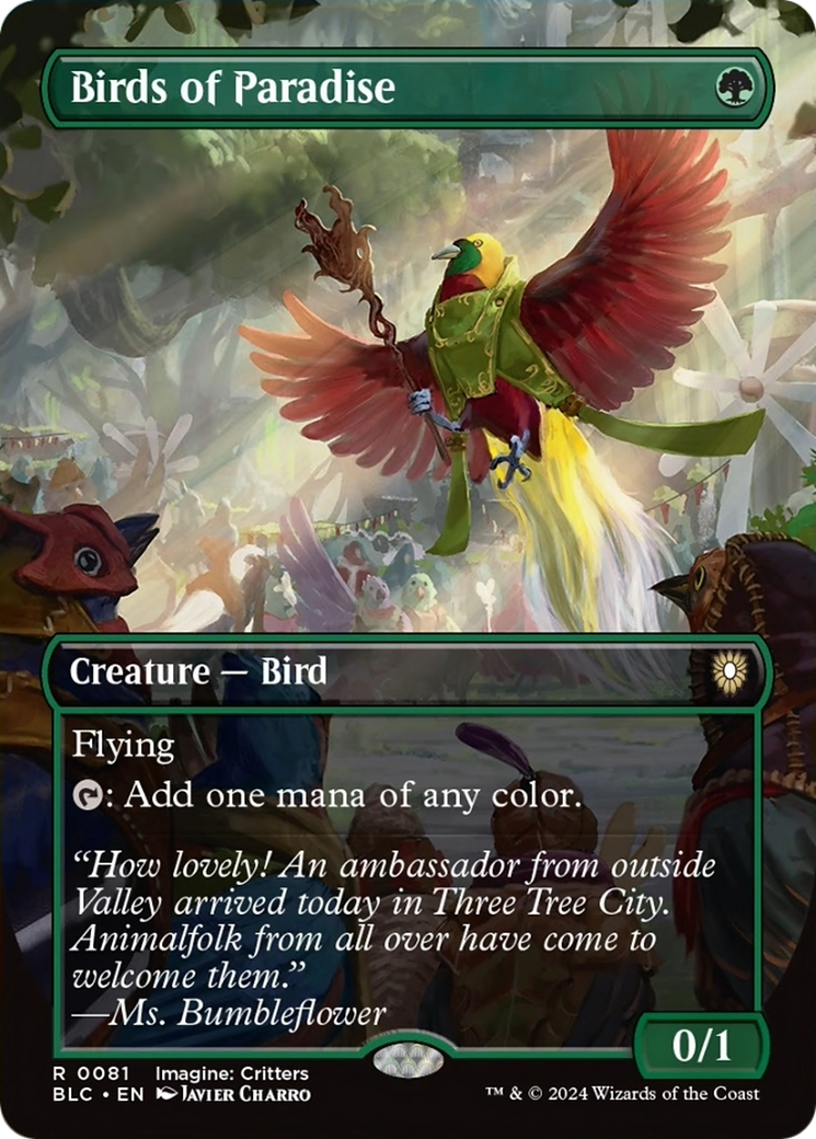 Birds of Paradise (Borderless) [Bloomburrow Commander] | Galaxy Games LLC