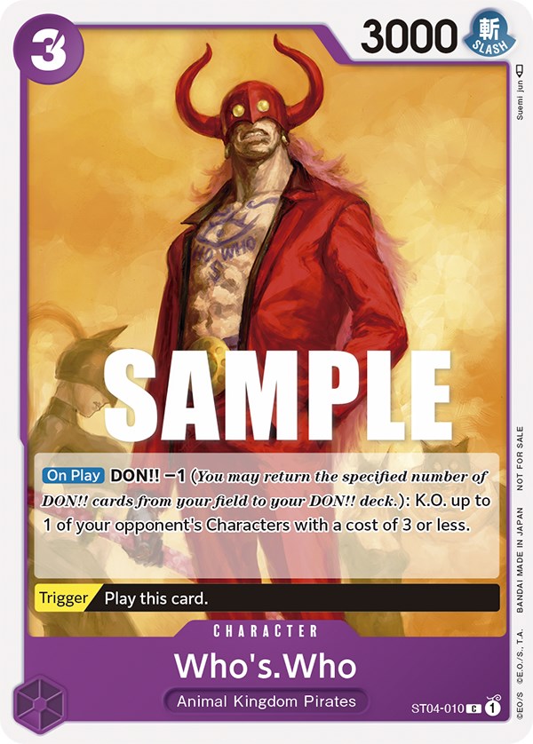 Who's.Who (Tournament Pack Vol. 3) [Participant] [One Piece Promotion Cards] | Galaxy Games LLC