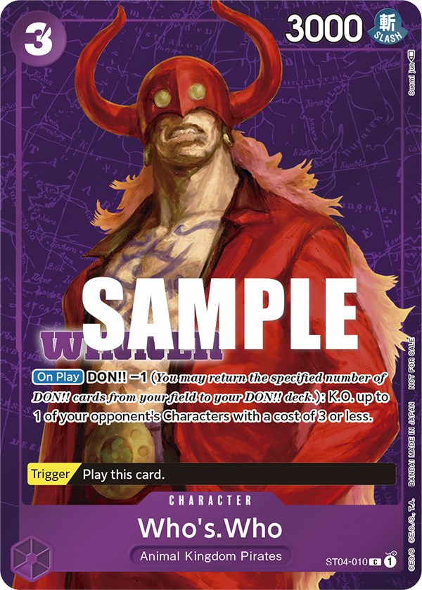 Who's.Who (Tournament Pack Vol. 3) [Winner] [One Piece Promotion Cards] | Galaxy Games LLC