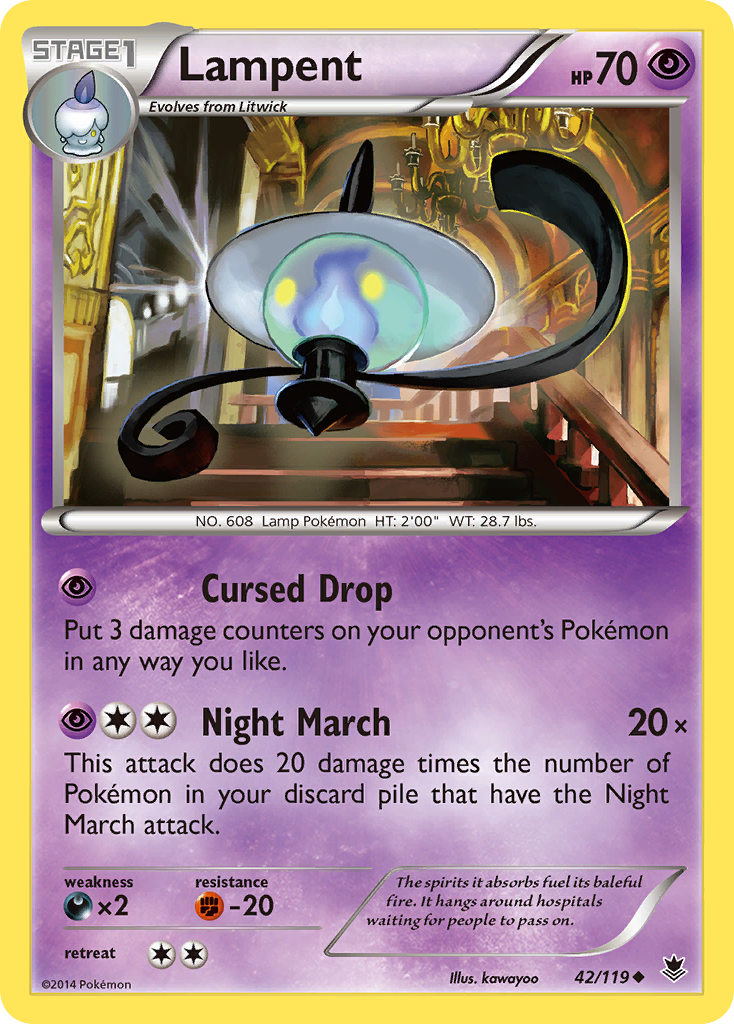 Lampent (42/119) [XY: Phantom Forces] | Galaxy Games LLC