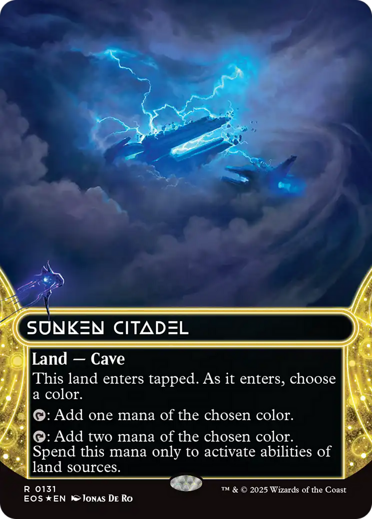Sunken Citadel (0131) (Borderless) (Galaxy Foil) [Edge of Eternities: Stellar Sights] | Galaxy Games LLC