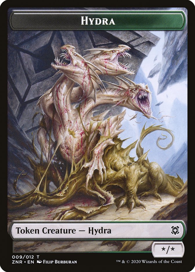 Cat Beast // Hydra Double-Sided Token [Zendikar Rising Tokens] | Galaxy Games LLC