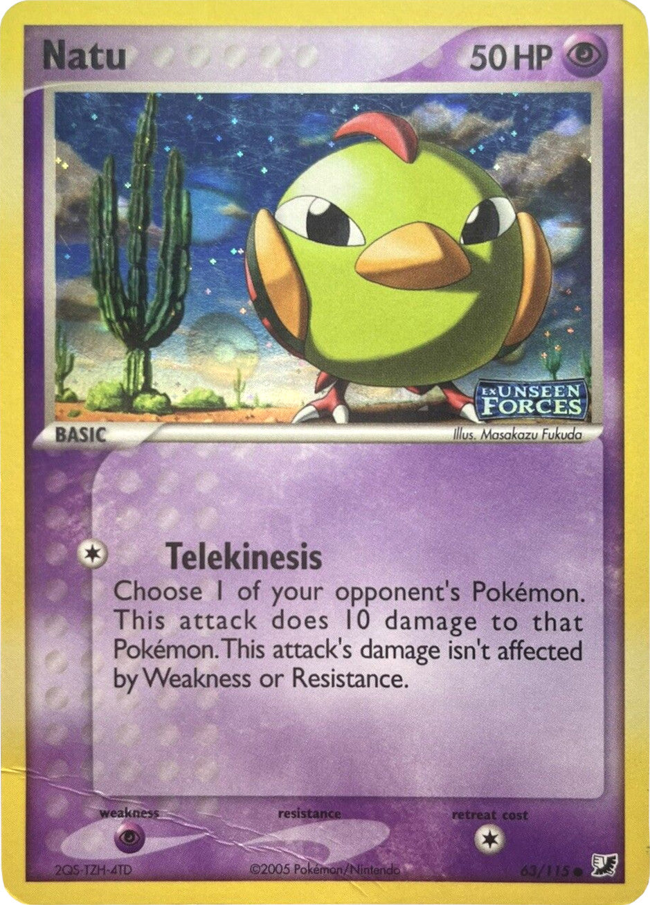 Natu (63/115) (Stamped) [EX: Unseen Forces] | Galaxy Games LLC