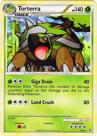 Torterra (10/95) (Cracked Ice Holo) [HeartGold & SoulSilver: Unleashed] | Galaxy Games LLC