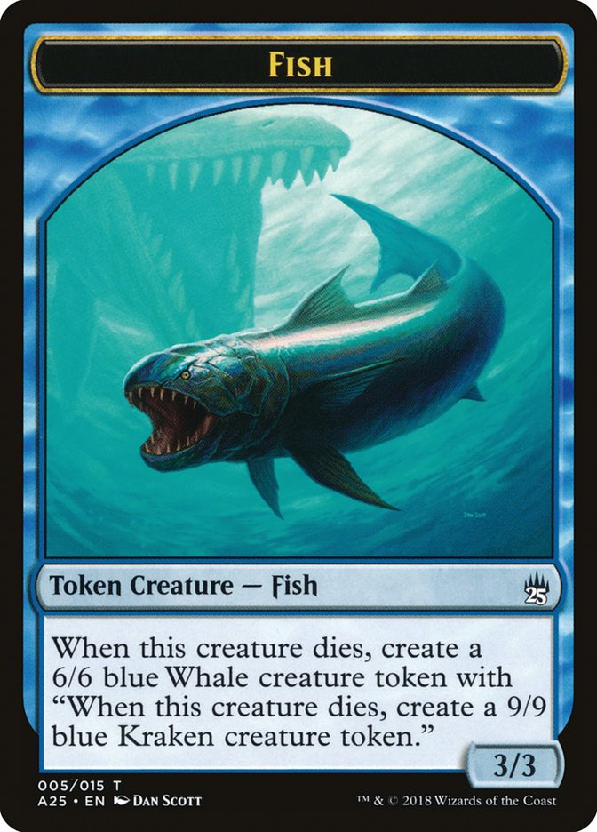 Fish // Kraken Double-Sided Token [Masters 25 Tokens] | Galaxy Games LLC