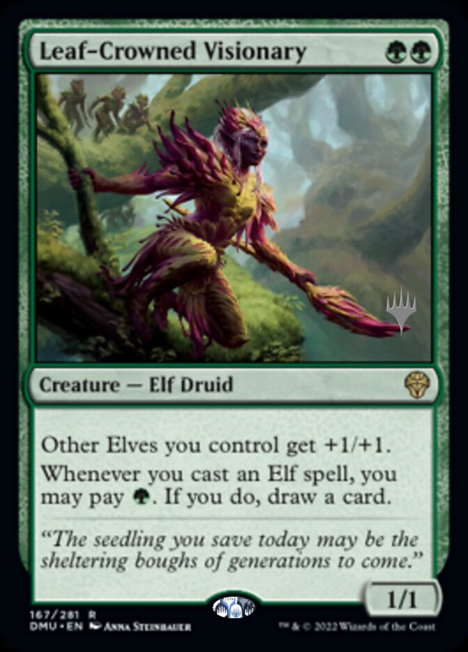 Leaf-Crowned Visionary (Promo Pack) [Dominaria United Promos] | Galaxy Games LLC