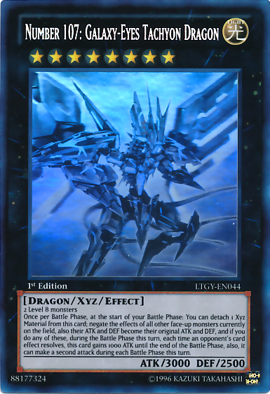 Yu-gi-oh! - Number 107: Galaxy-Eyes Tachyon Dragon (ltgy-en044) - Lord of The Tachyon Galaxy - 1st Edition - Ultimate Rare Yu-gi-oh! - Number 107: Galaxy-Eyes Tachyon Dragon (ltgy-en044) - Lord of The Tachyon Galaxy - 1st Edition - Ultimate Rare
