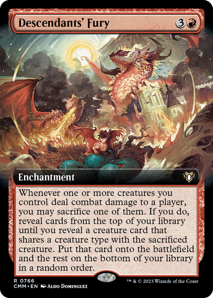 Descendants' Fury (Extended Art) [Commander Masters] | Galaxy Games LLC