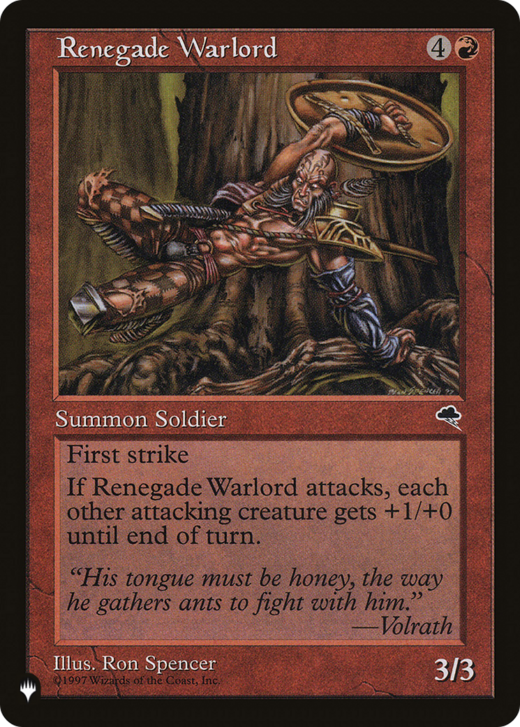 Renegade Warlord [The List] | Galaxy Games LLC