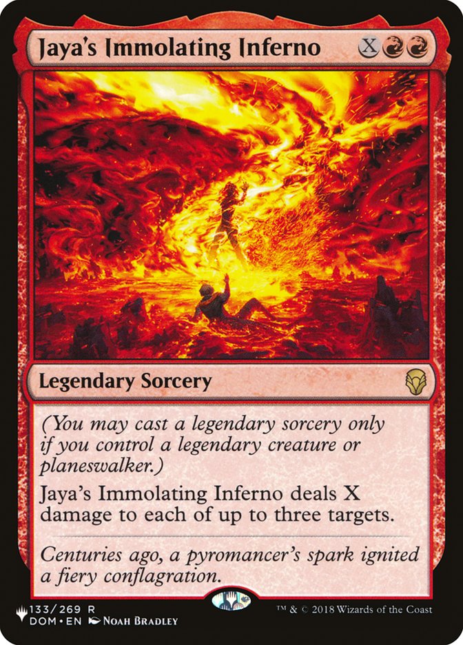Jaya's Immolating Inferno [The List] | Galaxy Games LLC