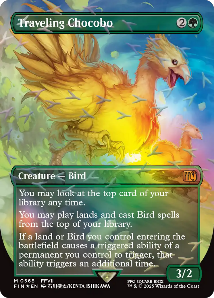 Traveling Chocobo (Borderless) (Chocobo Track Foil) [FINAL FANTASY] | Galaxy Games LLC