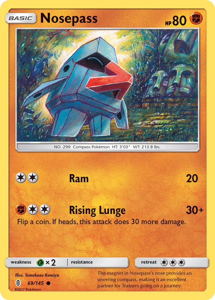 Nosepass (69/145) [Sun & Moon: Guardians Rising] | Galaxy Games LLC