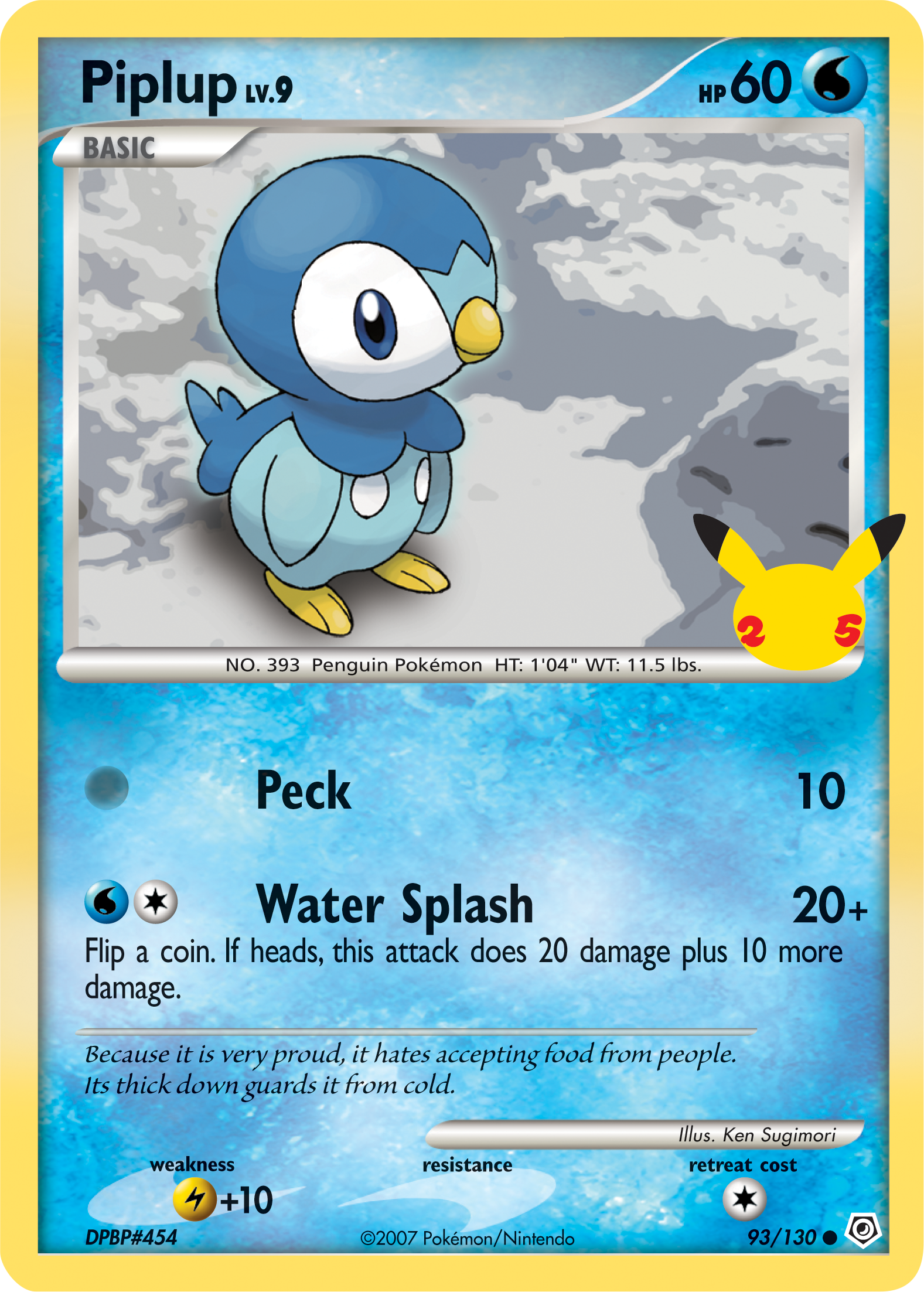 Piplup (93/130) (Jumbo Card) [First Partner Pack] | Galaxy Games LLC