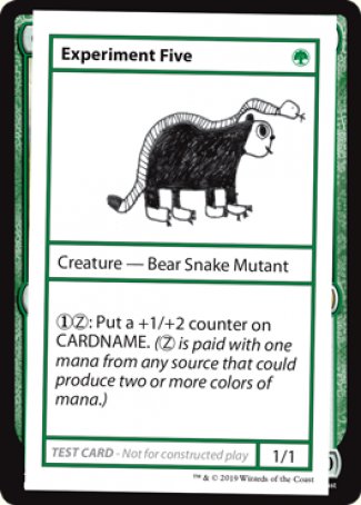 Experiment Five (2021 Edition) [Mystery Booster Playtest Cards] | Galaxy Games LLC