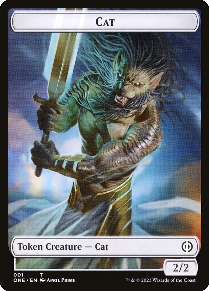 Phyrexian Goblin // Cat Double-Sided Token [Phyrexia: All Will Be One Tokens] | Galaxy Games LLC