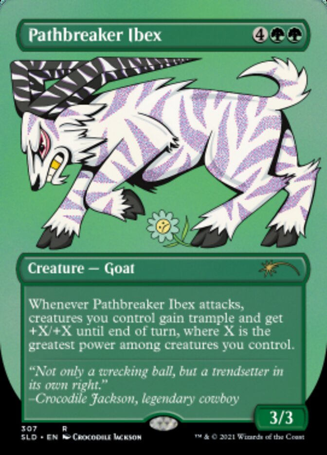 Pathbreaker Ibex (Borderless) (Foil Etched) [Secret Lair Drop Series] | Galaxy Games LLC