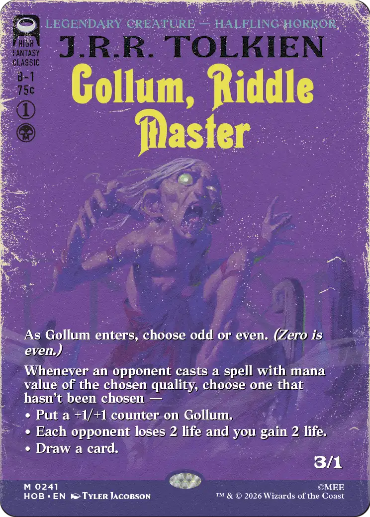 Gollum, Riddle Master (Borderless) [The Hobbit] | Galaxy Games LLC