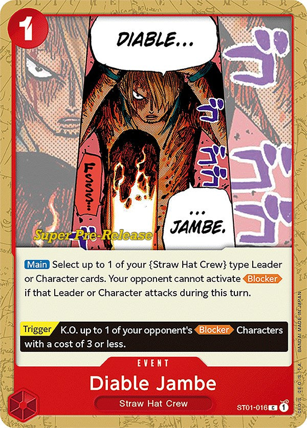 Diable Jambe [Super Pre-Release Starter Deck: Straw Hat Crew] | Galaxy Games LLC