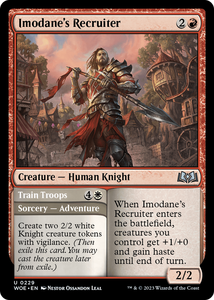Imodane's Recruiter // Train Troops [Wilds of Eldraine] | Galaxy Games LLC
