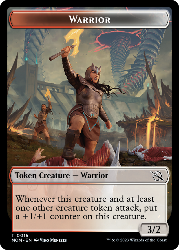 Warrior Token [March of the Machine Tokens] | Galaxy Games LLC