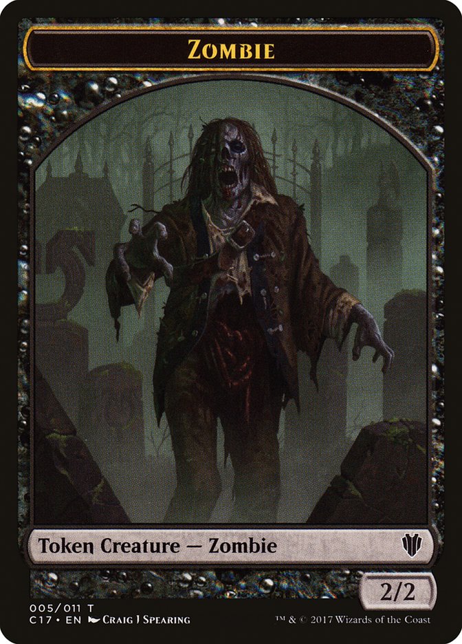 Vampire // Zombie Double-Sided Token [Commander 2017 Tokens] | Galaxy Games LLC