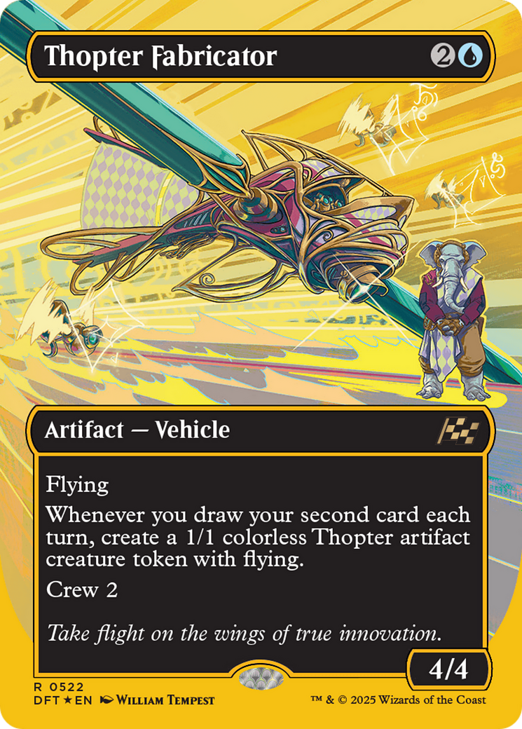 Thopter Fabricator (Borderless) (First-Place Foil) [Aetherdrift] | Galaxy Games LLC