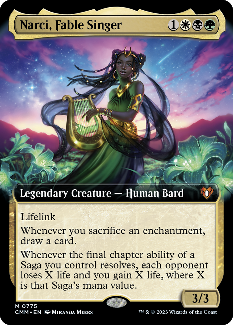 Narci, Fable Singer (Extended Art) [Commander Masters] | Galaxy Games LLC