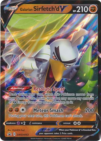 Galarian Sirfetch'd V (SWSH043) (Jumbo Card) [Sword & Shield: Black Star Promos] | Galaxy Games LLC