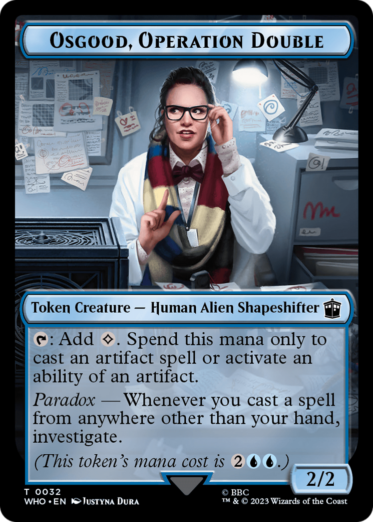 Soldier // Osgood, Operation Double Double-Sided Token (Surge Foil) [Doctor Who Tokens] | Galaxy Games LLC