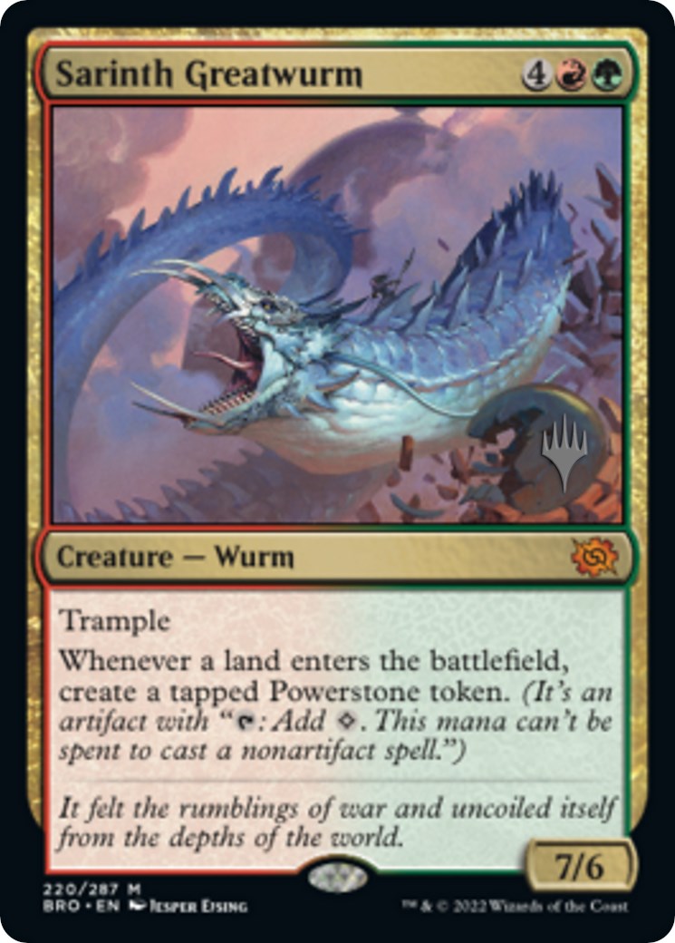 Sarinth Greatwurm (Promo Pack) [The Brothers' War Promos] | Galaxy Games LLC