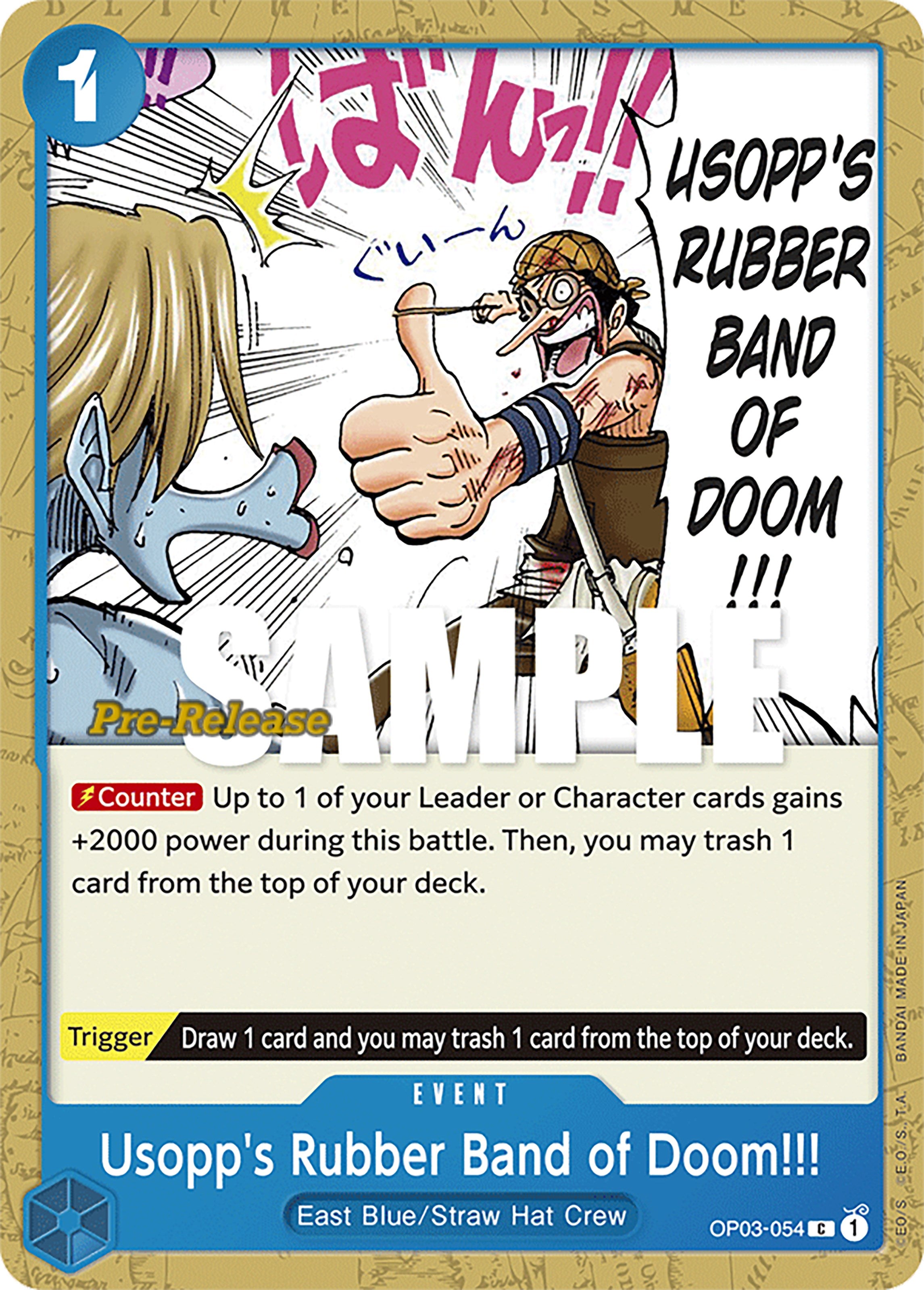 Usopp's Rubber Band of Doom!!! [Pillars of Strength Pre-Release Cards] | Galaxy Games LLC