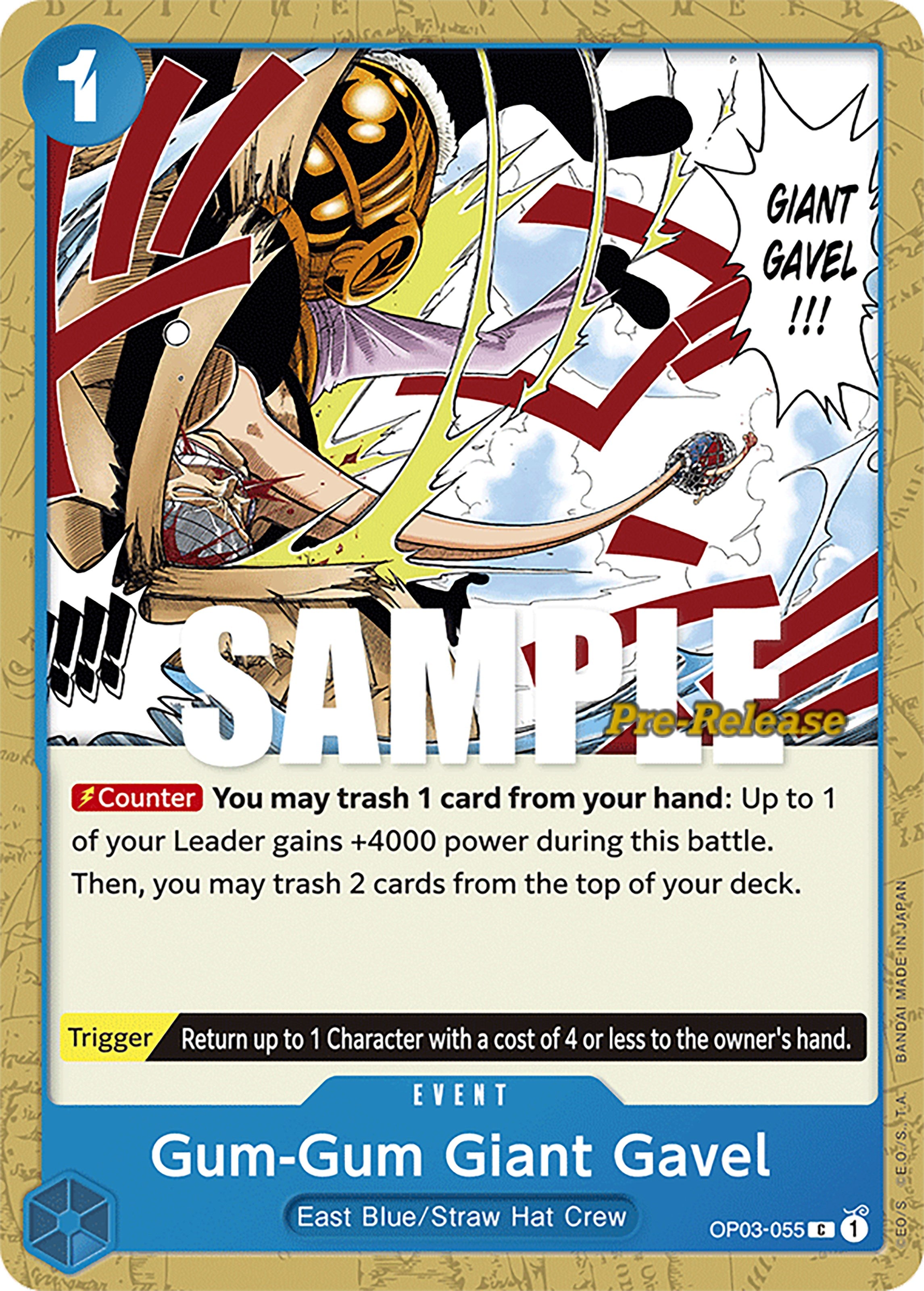 Gum-Gum Giant Gavel [Pillars of Strength Pre-Release Cards] | Galaxy Games LLC