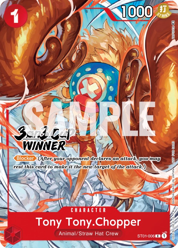 Tony Tony.Chopper (3-on-3 Cup) [Winner] [One Piece Promotion Cards] | Galaxy Games LLC