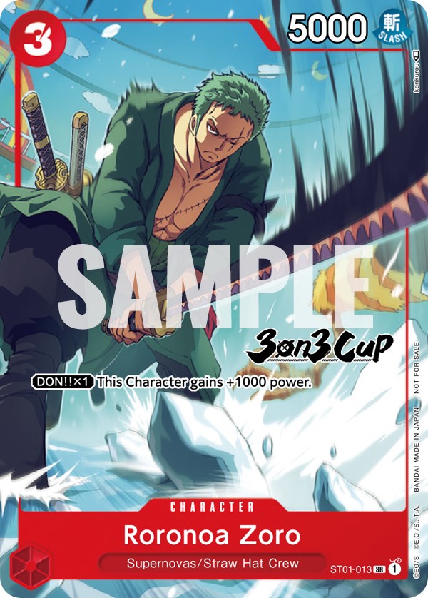Roronoa Zoro (3-on-3 Cup) [Participant] [One Piece Promotion Cards] | Galaxy Games LLC