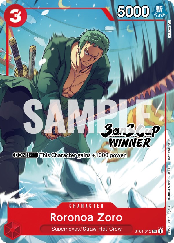 Roronoa Zoro (3-on-3 Cup) [Winner] [One Piece Promotion Cards] | Galaxy Games LLC