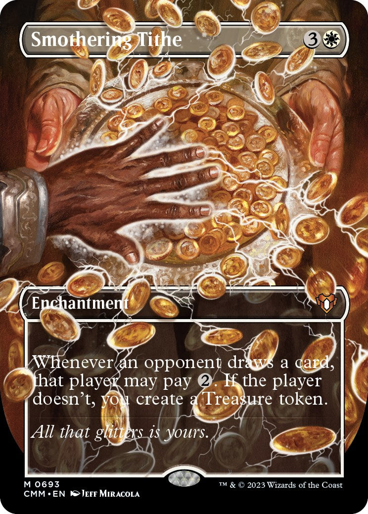 Smothering Tithe (Borderless Alternate Art) [Commander Masters] | Galaxy Games LLC